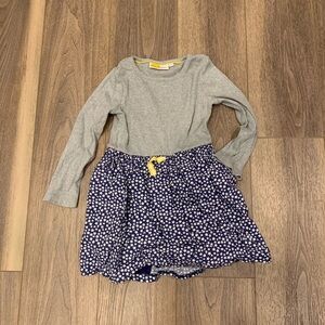 Mini Boden Long Sleeve Star Skater Dress